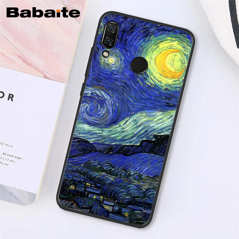 Babaite Kiss Gustav Klimt Ван Гог Звездная ночь звезда чехол для телефона для Xiaomi Redmi8 4X 6A S2 Go Redmi 5 5Plus Note4 5 7 Note8Pro