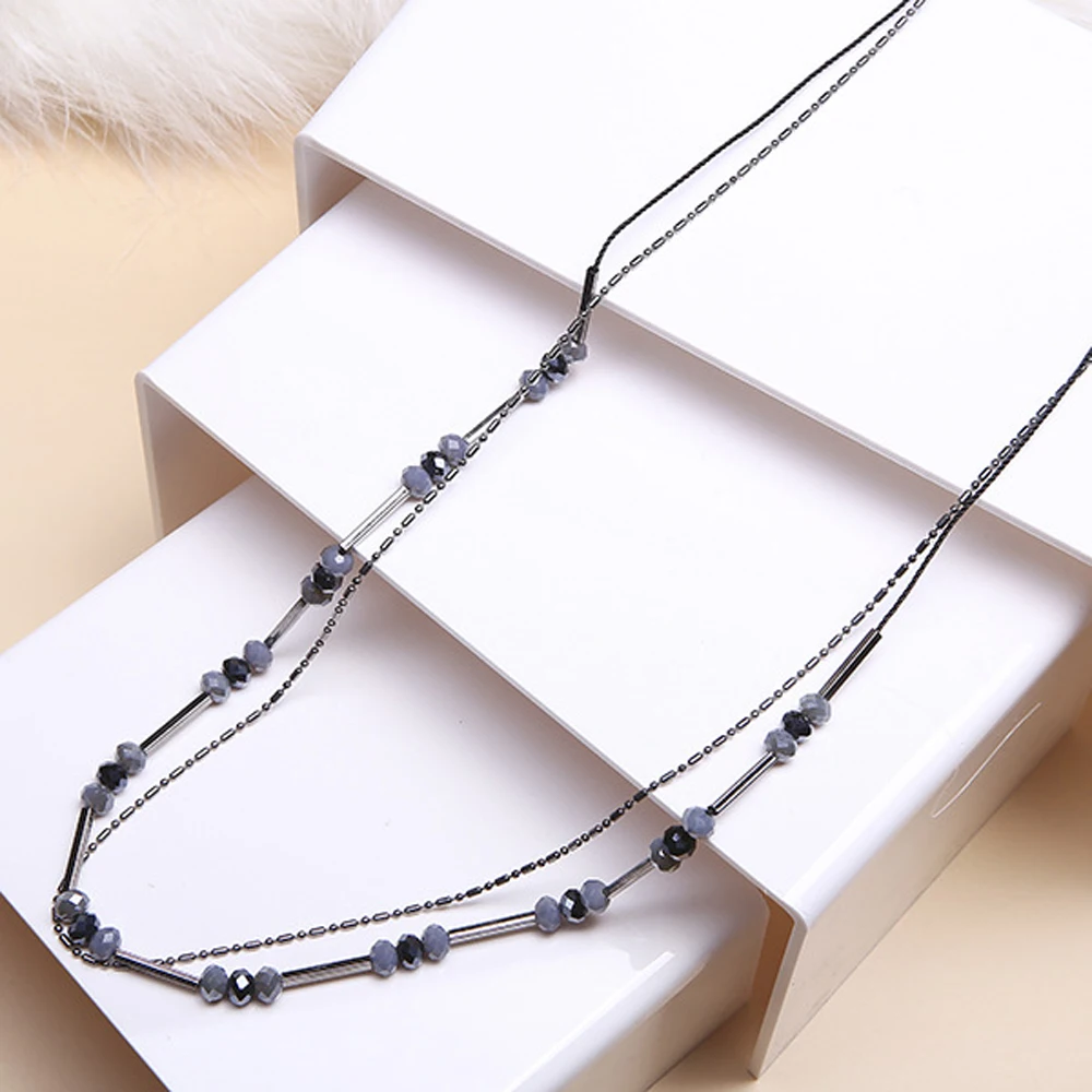 

Handmade Fashion Women's Wear Glass Beaded Necklace Bohemian Pendant Women's Punk Choker Pop Fashion Jewelry Party Gift