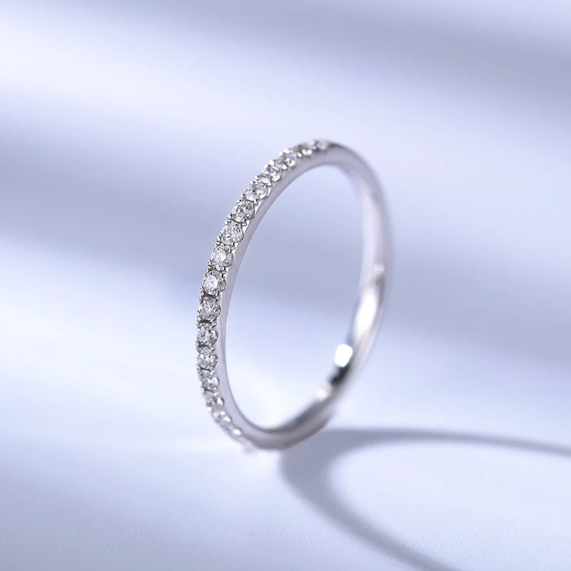 Свадебный браслет CxsJeremy Moissanite изящная 14 к белая Золотая половинная вечность