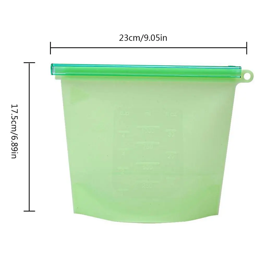 Ziplock мешок силиконовый мешок многоразовая силиконовая пищевая сумка сохранение продуктов в свежем состоянии герметичные сумки холодильник мясо фрукты еда замороженная упаковка