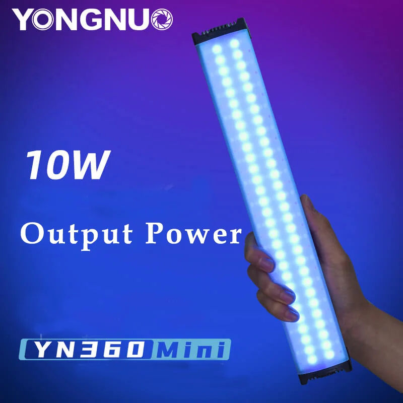 

Мини трубчатый светильник Yongnuo YN360 2700K-7500K RGB цветной яркий двухцветный светильник для фотосъемки 2600 мАч яркий светодиодный RGB мягкий ручной с...