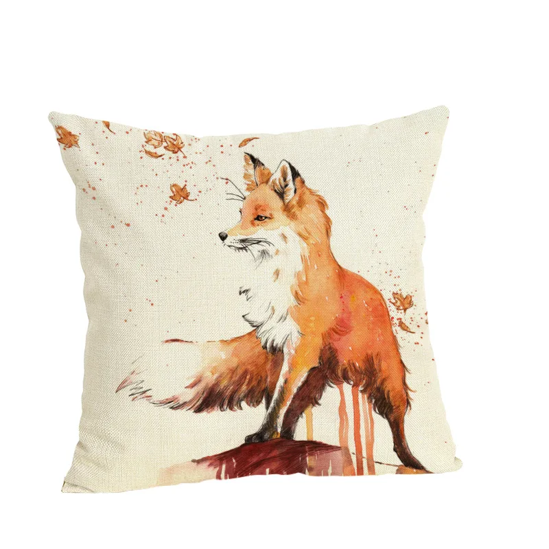 

The Fox Colorful Cushion Cover Throw Pillow Case for Home Chair Sofa Decoration Square Pillowcases