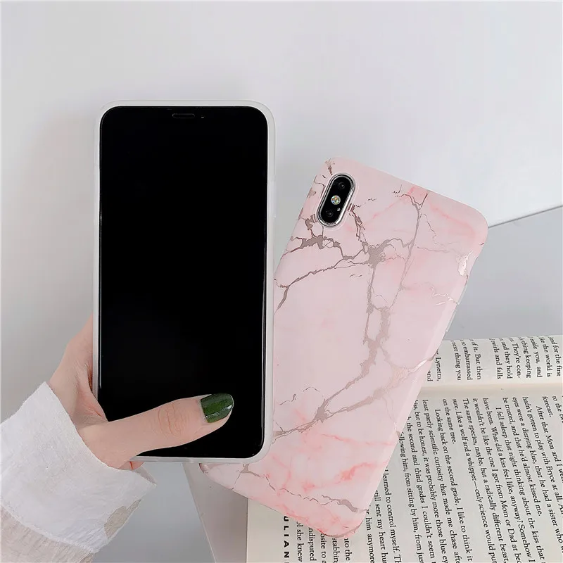 COOLY мраморный чехол для huawei P30 Pro P20 Lite чехол для iphone 11 Pro Max телефон Coque на силиконовый чехол розовый белый Держатель подставка