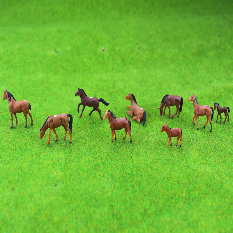 Модель лошадей в масштабе 1:87 20 шт.|Аксессуары для моделирования| |
