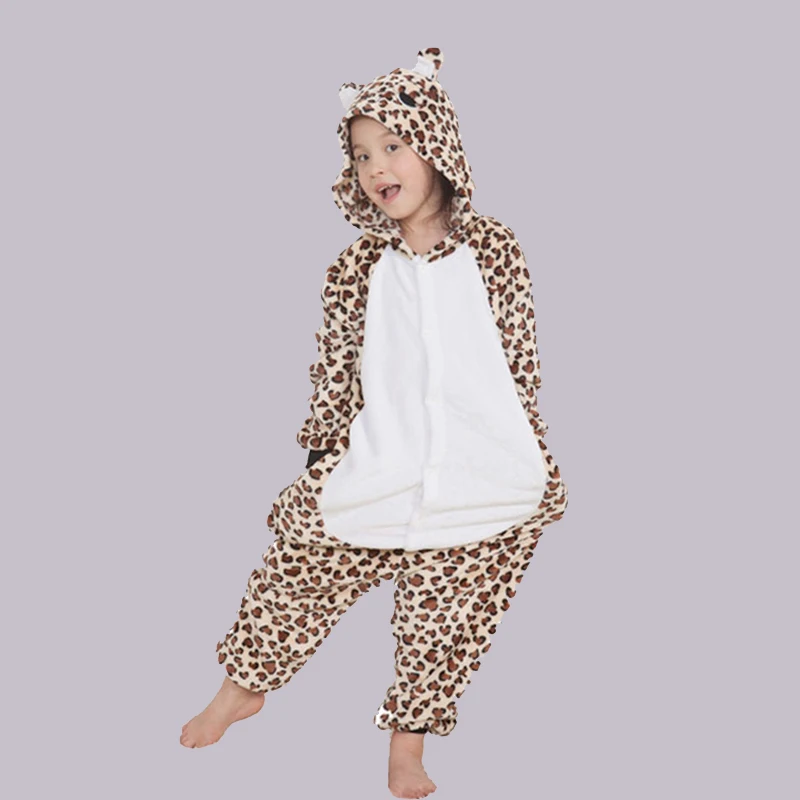 С капюшоном для мальчиков и девочек Пижамный комплект единорог с рисованным