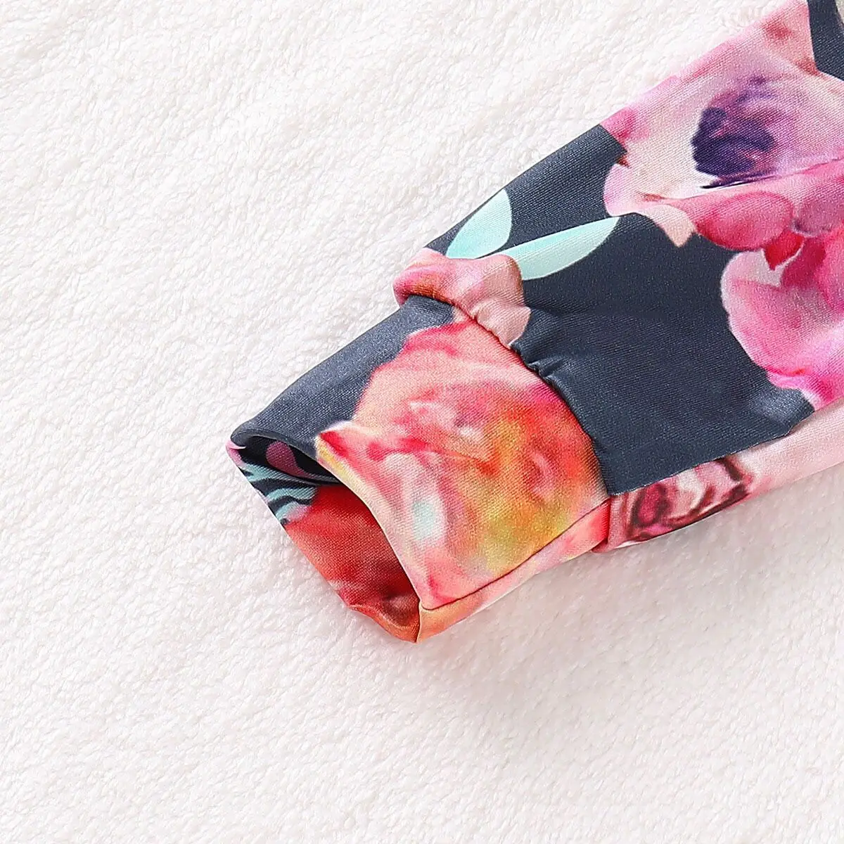 Толстовки с капюшоном и длинными рукавами цветочным принтом карманами для