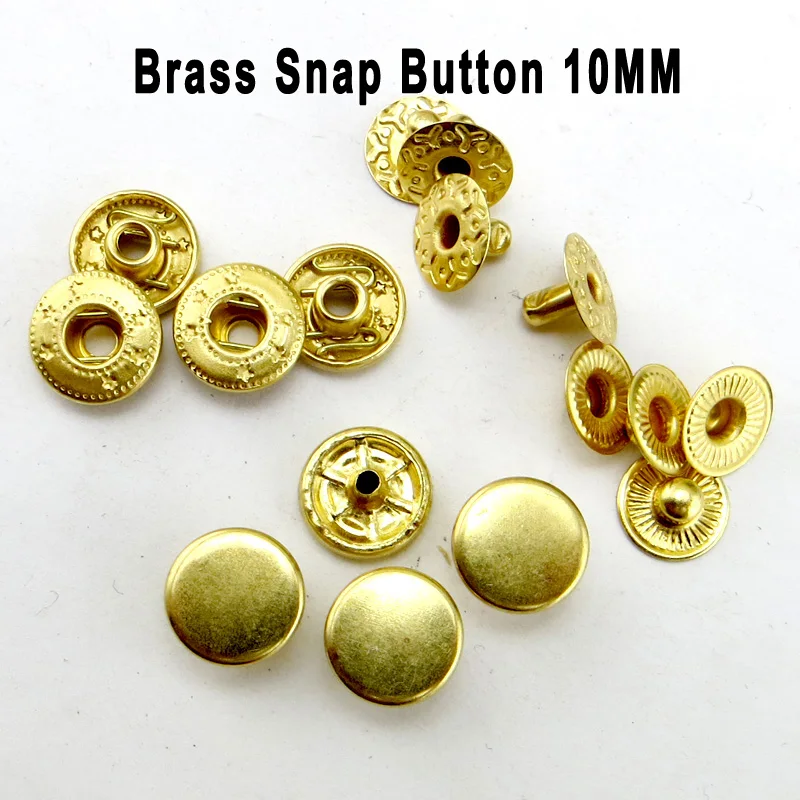 50 шт. 10 мм Металлические Кнопки для сумок пальто брендовые Швейные аксессуары