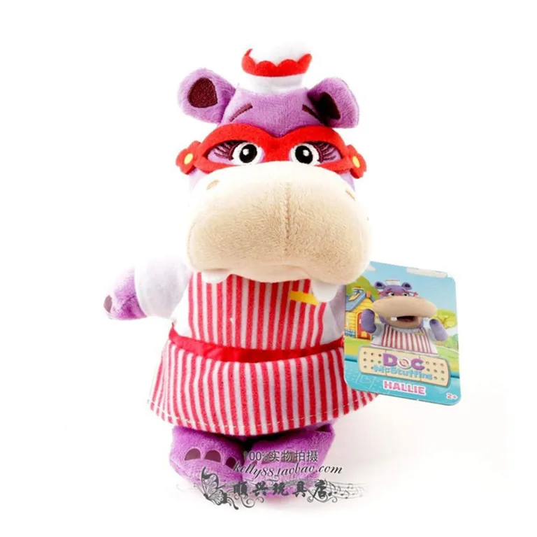 

Doctor Toy Kawaii Hallie Hippo Plush Toy Stuffed Animals Cute Plushie 18cm Baby Kids Toys for Girls Children Birthday Gift