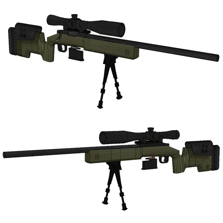 Снайперская винтовка пистолет M40 A3 Тип 3D Бумага модель не Старт|sniper rifle|paper modelsniper