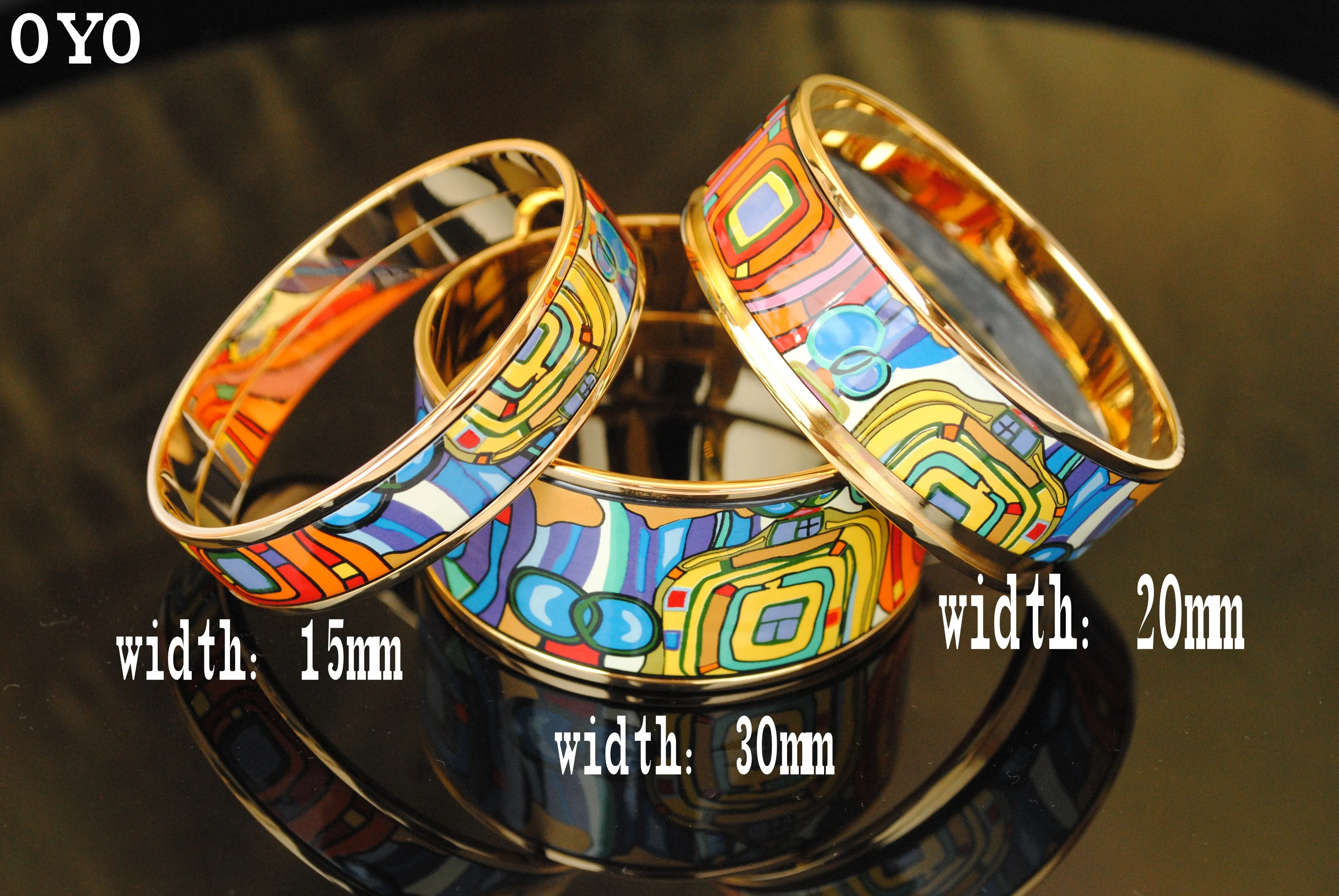 Cloisonne jewelry, hand-painted enamel, real gilded art style Mediterranean style bracelet