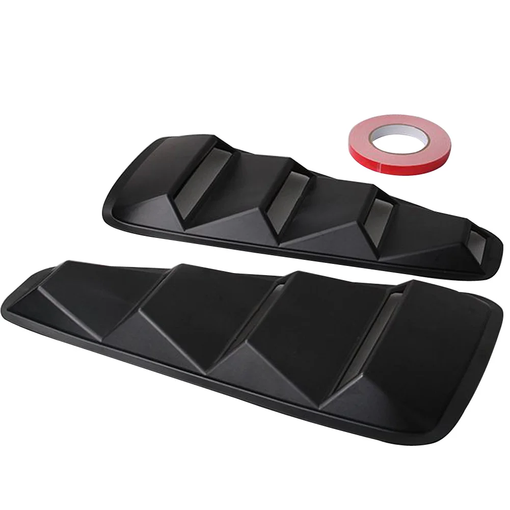 

Carbon Fiber Look Style 1/4 Quarter Car Side Window Louvers Scoop Cover Vent Side Window Panel For 05-14 Ford Mustang