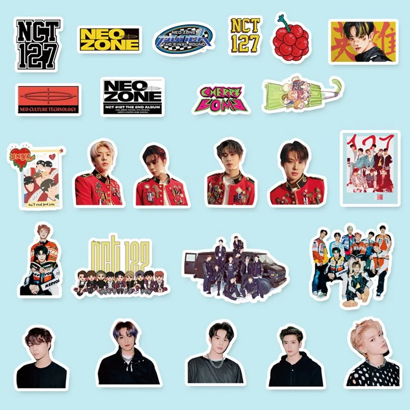 62 шт. Kpop Nct127 наклейки для фанатов DIY альбом книга багаж телефон ноутбук
