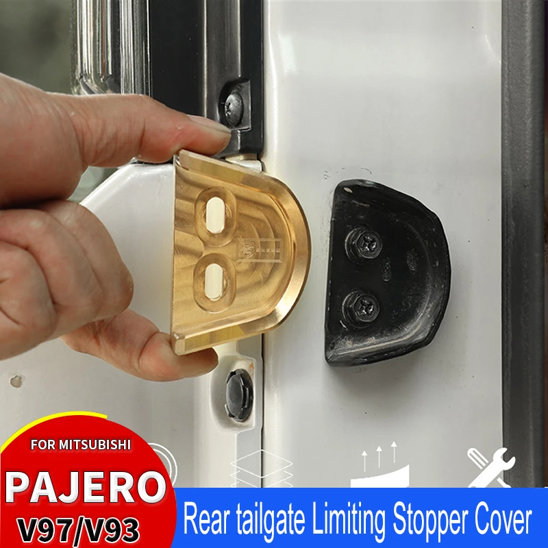 For Mitsubishi Pajero V97V93V87V73 Rear Tailgate Limiting Stopper Cover Car-styling Car Door Lock Buckle Accessories For Mitsubishi Pajero V97V93V87V73 Rear Tailgate Limiting Stopper Cover Car-styling Car Door Lock Buckle Accessories