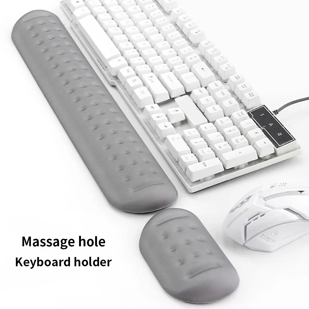 

Laptop Keyboard Pad Home Office Computer Keyboard Mat Wrist Support Cushion Anti-slip Wrist Rest Comfort Mouse Pad