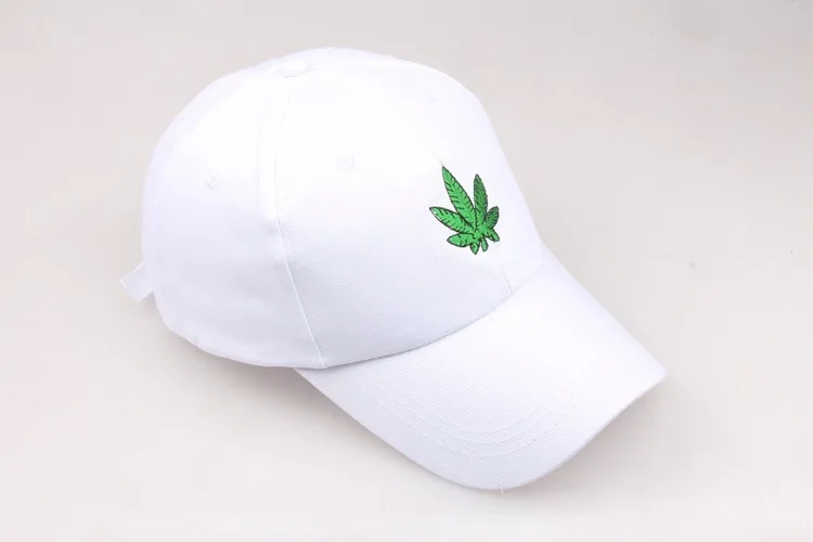Новая мода вышивка кленовый лист белая кепка хлопок Swag Snapback Головные уборы для мужчин и женщин хип-хоп облегающая бейсболка s подарок