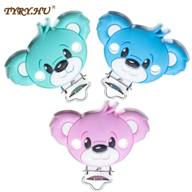 TYRY.HU-Soporte de silicona para chupete de beb&eacute;, cadena con Clip, soporte para dentici&oacute;n, accesorios calmantes, 1 unidad-0