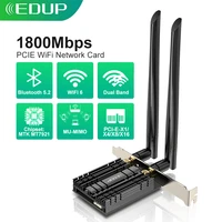 edup wifi 6 1800mbps pci express blue tooth 5 2 adapter dual band 2 4g5ghz 802 11axac mtk chipset pcie wireless network card