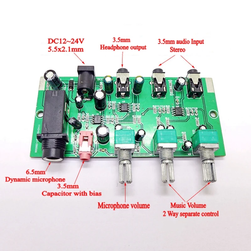 6 5 мм динамический микрофон 3 конденсаторный микрофонный усилитель для наушников