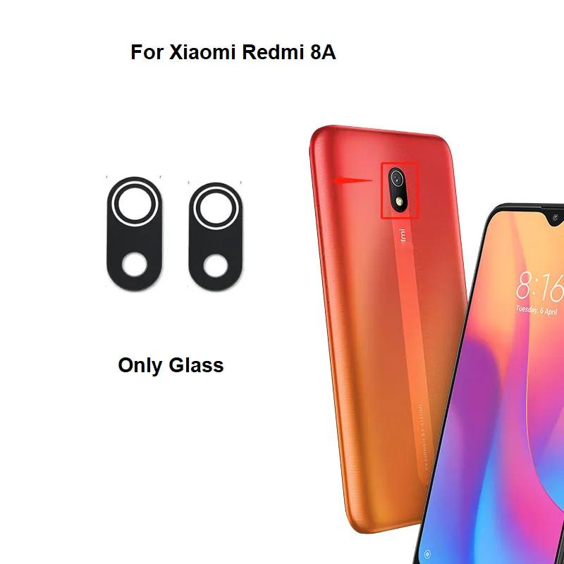 

New Back Camera Glass For Xiaomi Redmi 8A Rear Lens With Glue Sticker Adhesive MZB8458IN M1908C3KG M1908C3KH