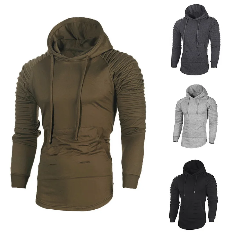 

Fashion Camo Track Sweatshirts Men Autumn Pleated Mens Hoodies Sweatshirt Casual Hip Hop Streetwear Oversized Hooded Sweatshirt