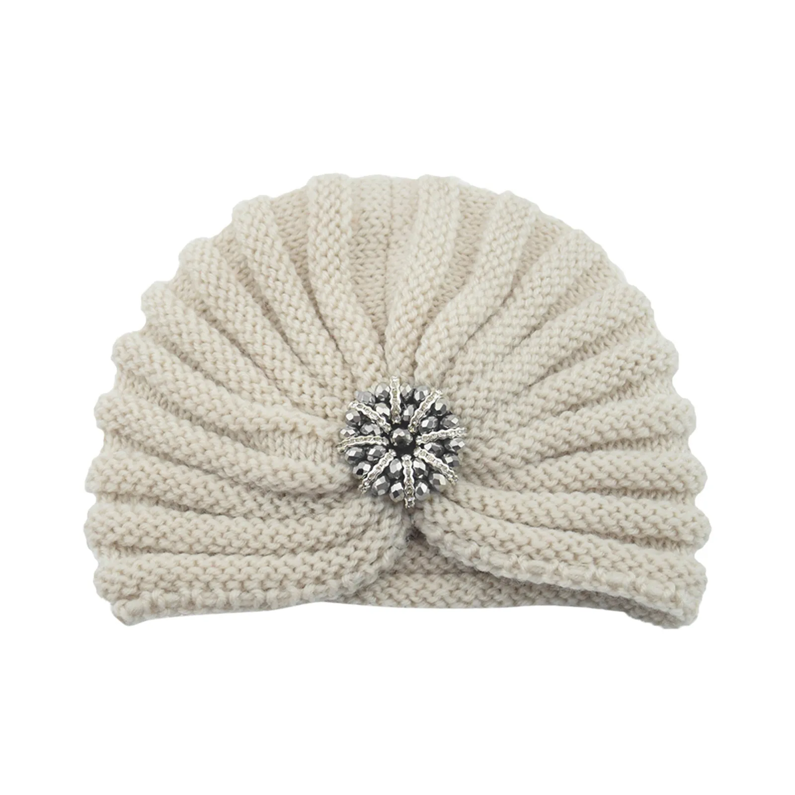 

Women Beanies Winter Keep Warm Beanies Women's Round Bead Accessories Caps Woolen Knitted Hats Bohemian Toe Cap