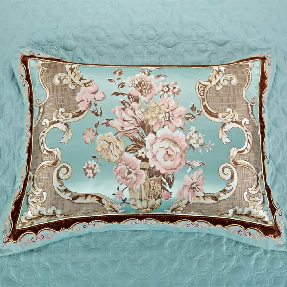 Роскошный Египетский хлопок розовый цветочный Комплект постельного белья 4 шт.