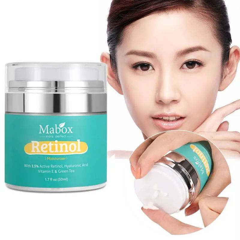 

Mabox Retinol Moisturizer Face Whitening Cream Vitamin E Collagen Retin Anti Aging Acne Hyaluronic Acid Cream
