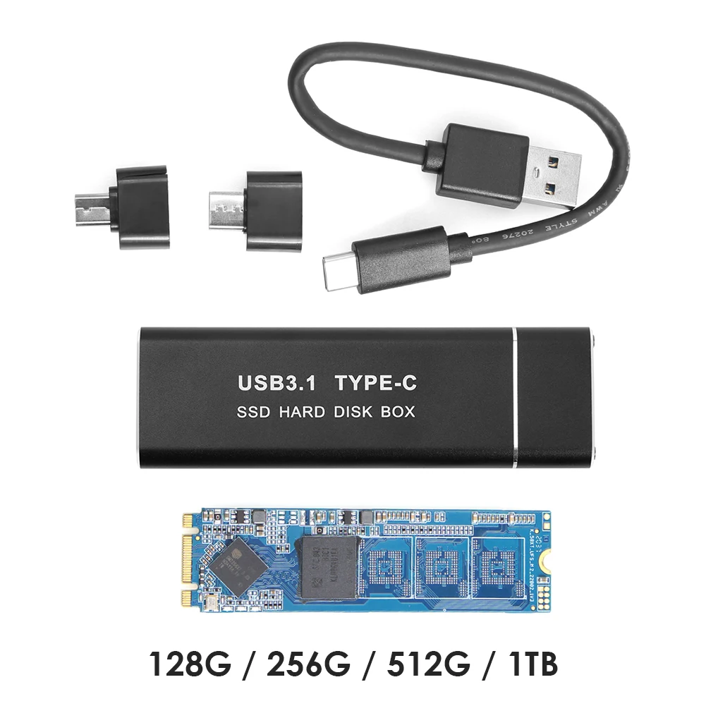 

M.2 SATA SSD 128 ГБ 256 512 1 ТБ 3D NAND NGFF M2 2280 SSD Внутренний твердотельный накопитель + Тип USB C M.2 набор переходников для Deskt