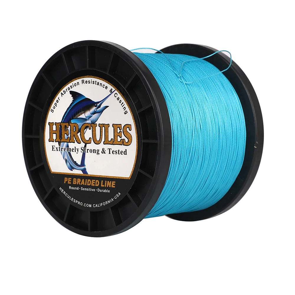 Рыболовная леска Hercules Pe синяя 9 нитей карповая оплетка 10 320LB речная 100 2000M подарки