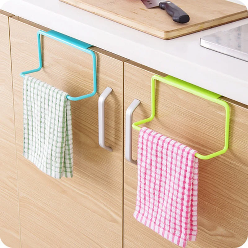 

Plastic Hanging Holder Towel Rack Multifunction Cupboard Cabinet Door Back Kitchen Accessories Home Storage Organizer Kitchen