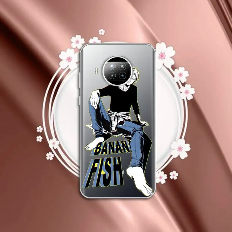 

Banana Fish Anime Phone Case Transparent for Xiaomi mi Redmi note 10 t 8 9 pro lite 11 Samsung S 8 9 10 20