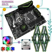 huananzhi x99 f8 motherboard with dual m 2 nvme ssd slot m 2 wifi cpu intel xeon 2680 v3 with cooler ram 128g816g ddr4 recc
