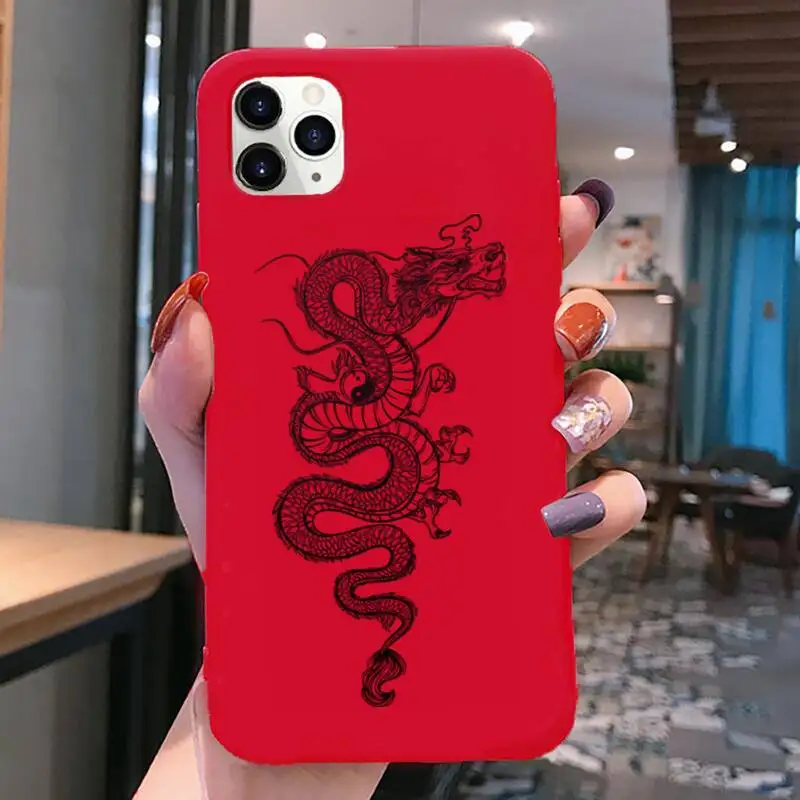 

Dragon Phone Case for iPhone 12 mini 11 Pro Max X XR XS 8 7 6s Plus Candy purple Silicone cover