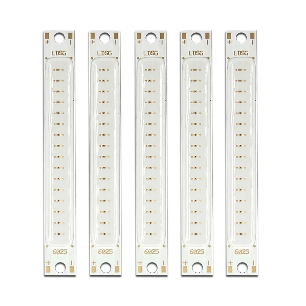 Прямая поставка 10 шт. 62x8mm красного цвета COB Чип газа светильник лампа 1 Вт 2V 3В