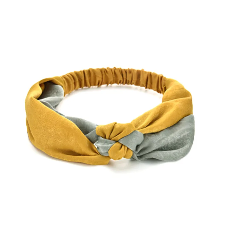 Модные мягкие атласные шифоновые эластичные повязки для волос женщин и девочек