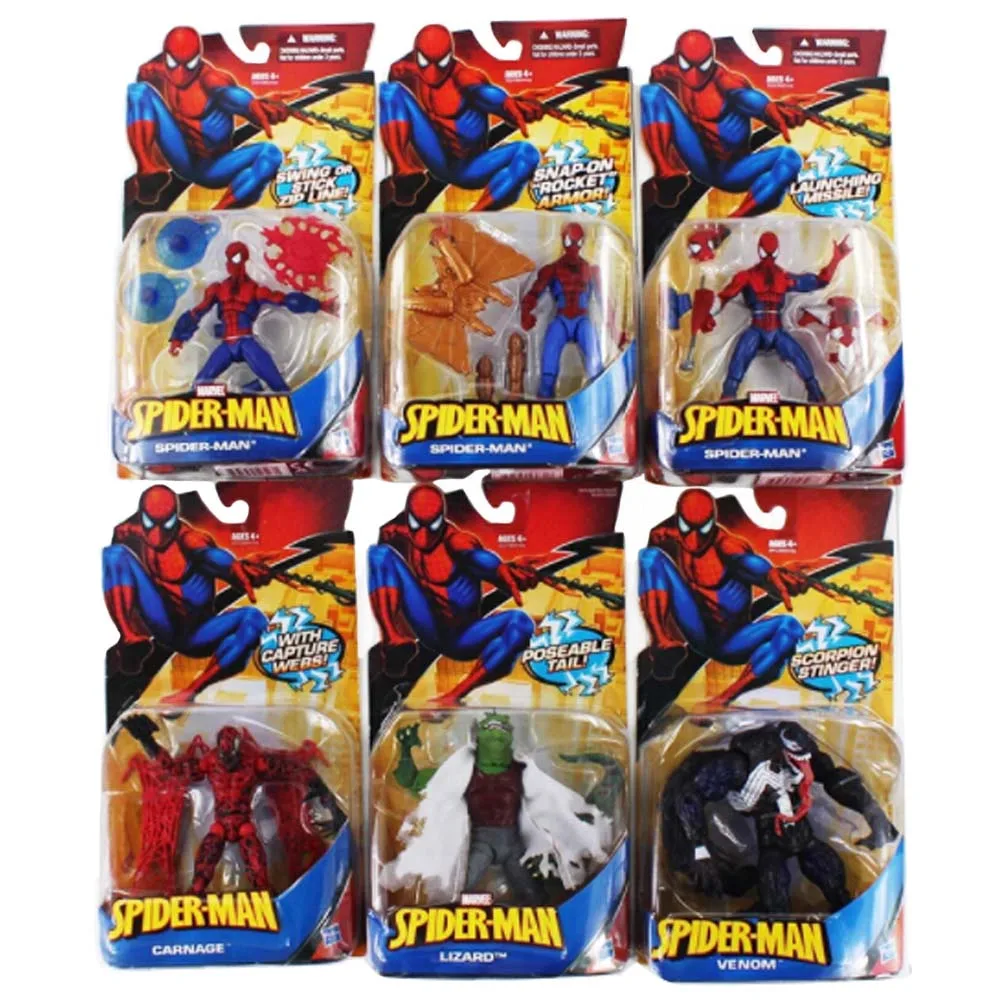 

13-15cm 6 Styles Marvel Superheroes Spiderman Venom Carnage Lizard PVC Action Figure Collectible Model Toys