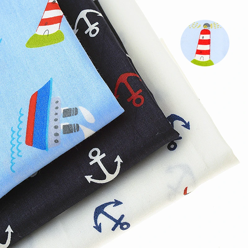 3 шт. темно синяя ткань хлопчатобумажная для шитья DIY Домашний текстиль ручной