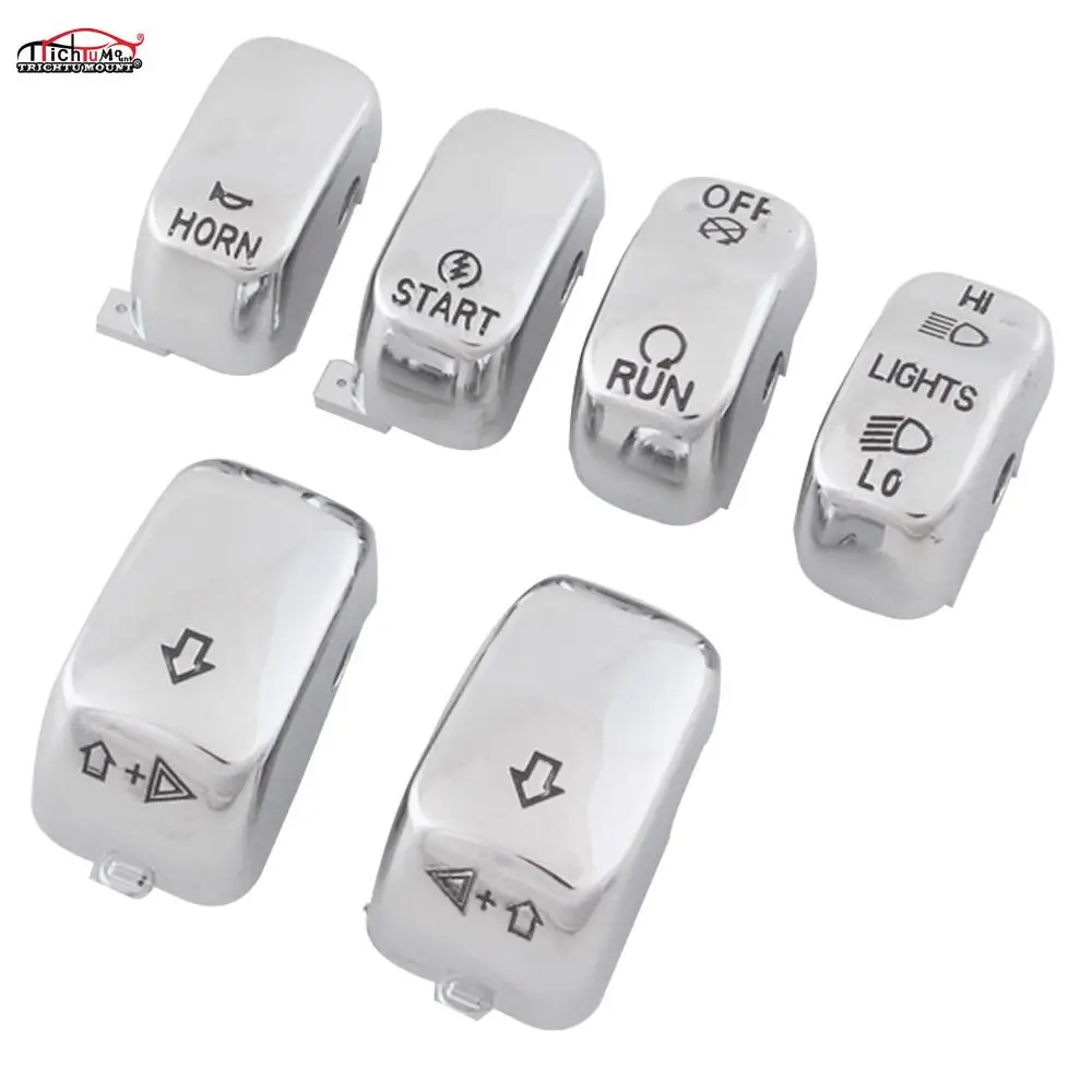 Мотоциклетные черные/хромированные корпуса переключателя управления на руль