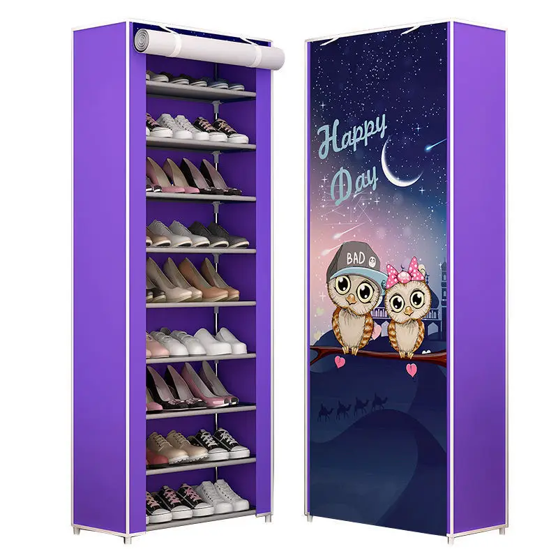 

Simple Assemble Shoe Rack Multilayer Nonwoven Fabric Shoe Organizer Dust-proof Shoe Storage Living Room Shelvers for Store Shoes