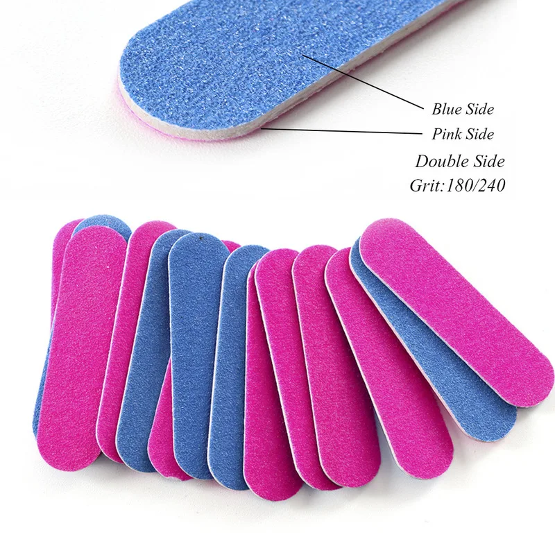 100pcs Disposable Nail Files Acrylic Gel Polish Remover Pack Travel Double-side File Set Portable Callus Rasp Grit Tool Hot | Красота и