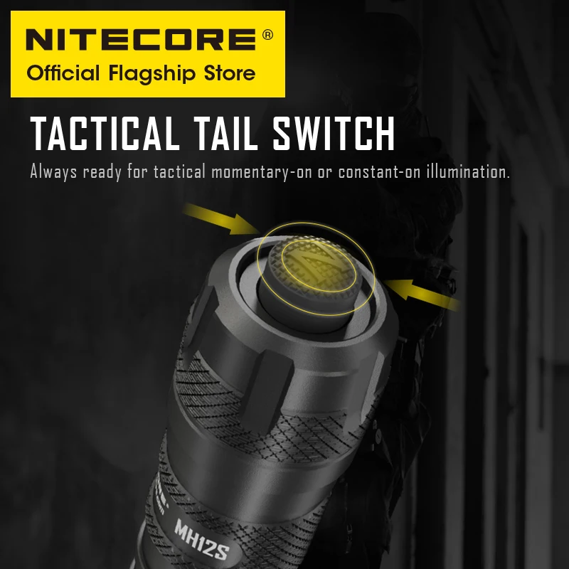 Уличный портативный маленький фонарик NITECORE MH12S с зарядкой от Usb прямой мощности