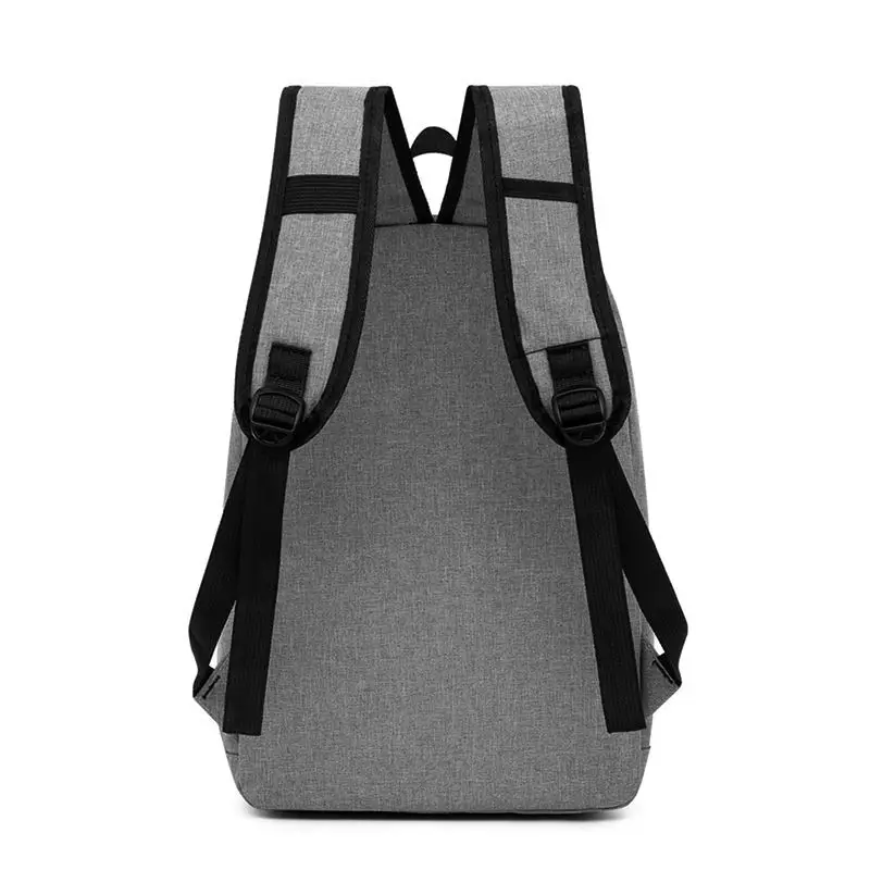 

15-Inch Leisure Schoolbag Men's Canvas Minimalism Large Capacity Backpack Student Computer Travel Bag