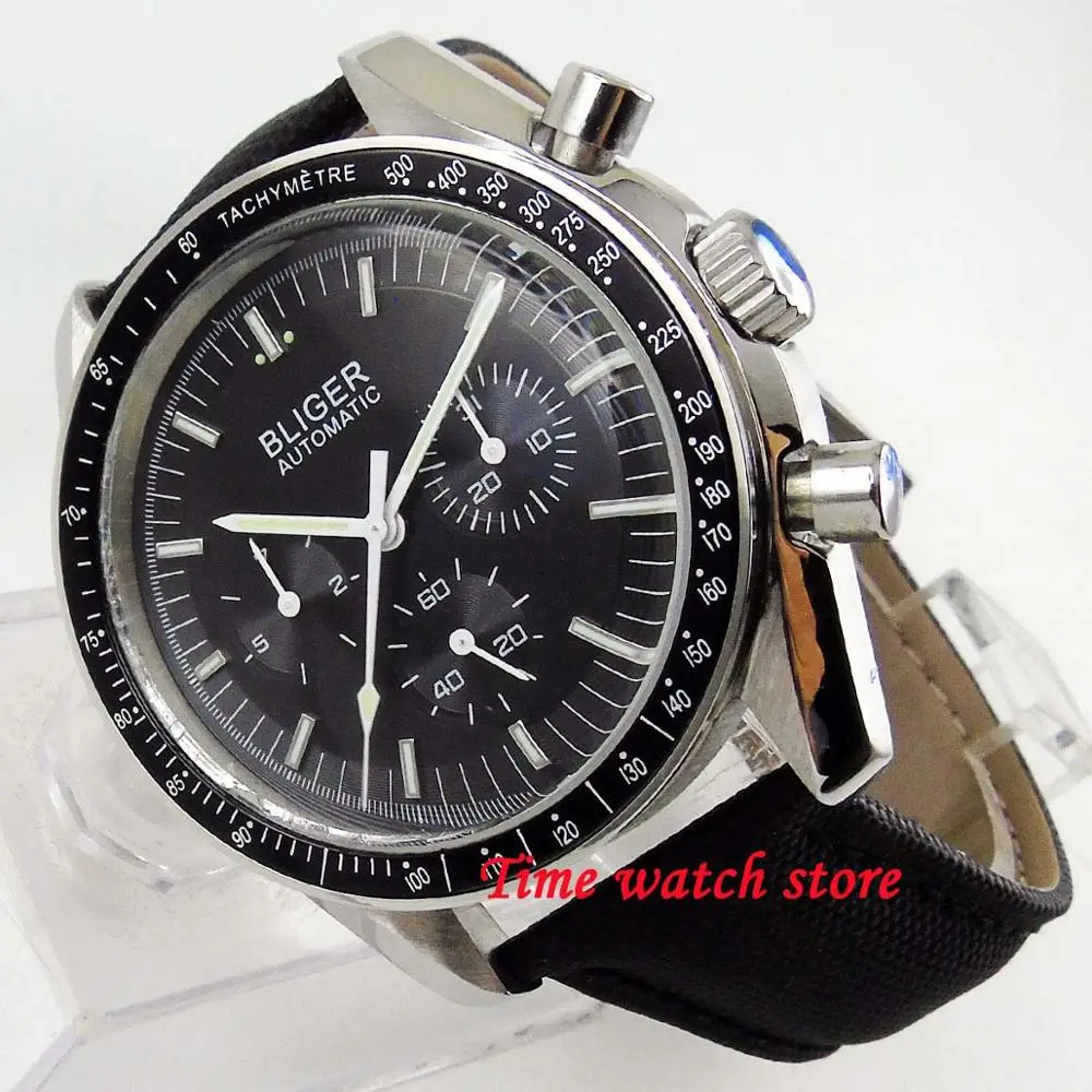 Часы наручные Bliger мужские с циферблатом роскошные многофункциональные