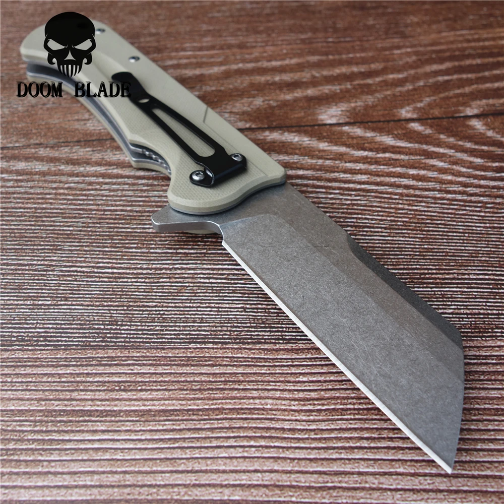 Лезвие 197 мм 100% D2 нож Быстрого Открывания с шарикоподшипником для повседневного