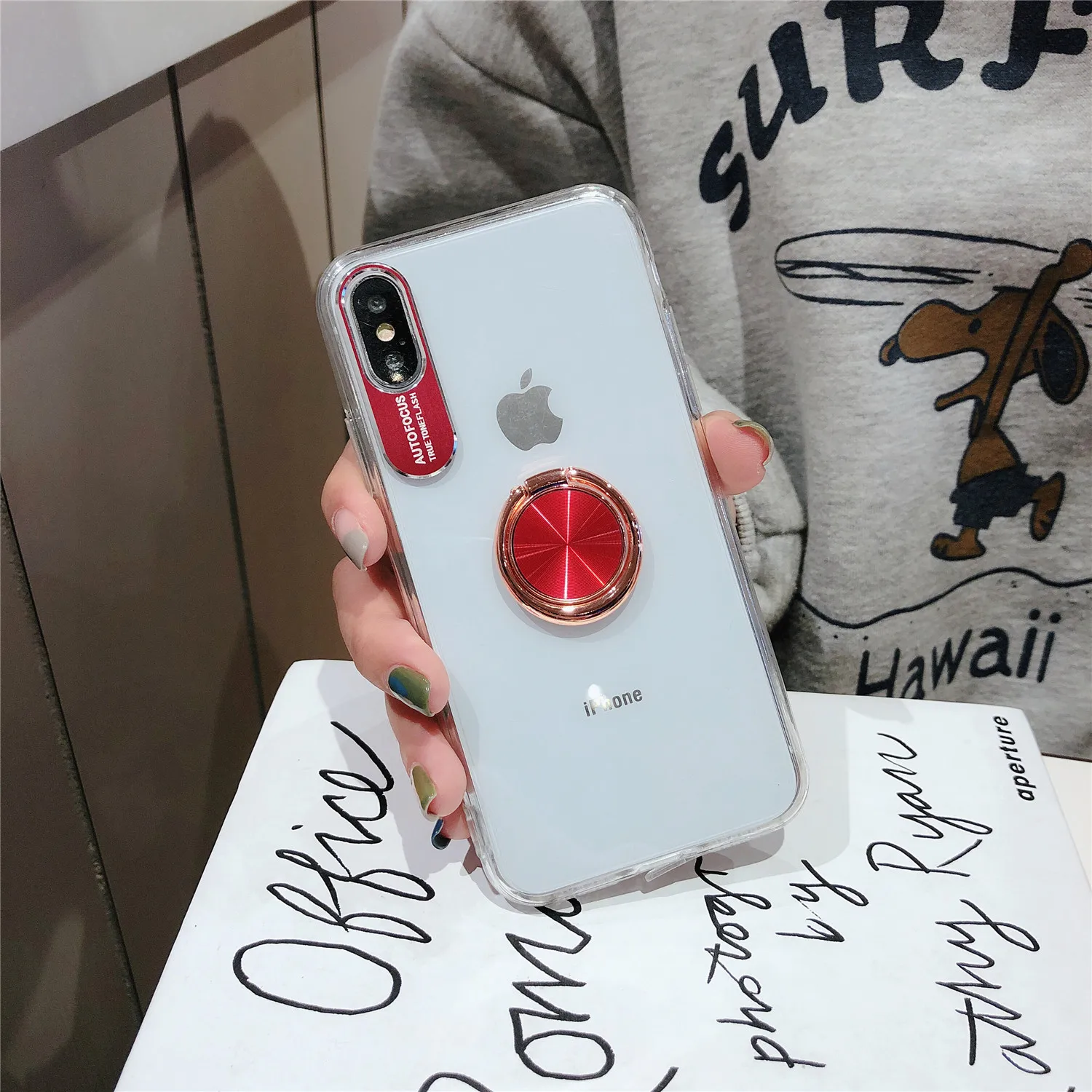 360 чехол-подставка с кольцом для iPhone Xs Max XR X прозрачный акриловый магнитный держатель для iPhone 11 Pro Max 6 7 8 Plus чехол