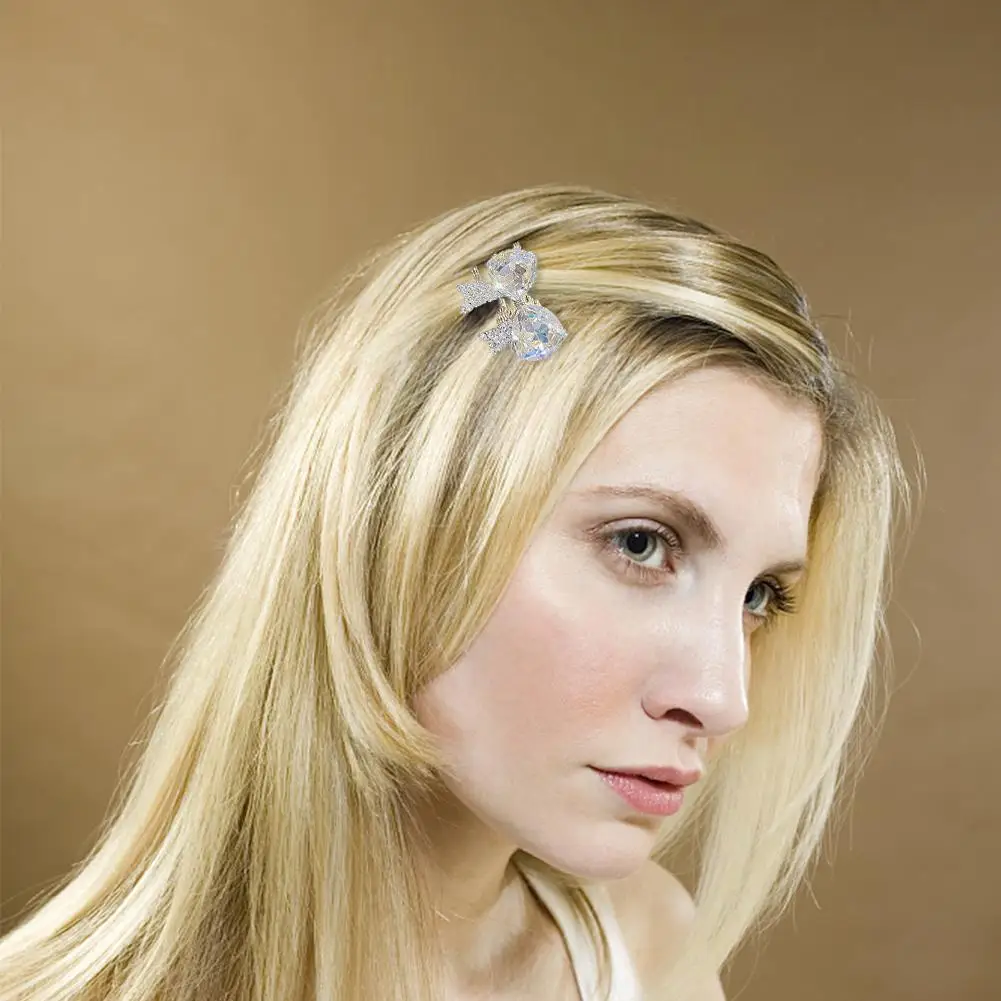 

Заколка-зажим для волос элегантная Заколка-зажим в виде цветка с кристаллами зажим для волос аксессуары челка Топ для девушек U4v0