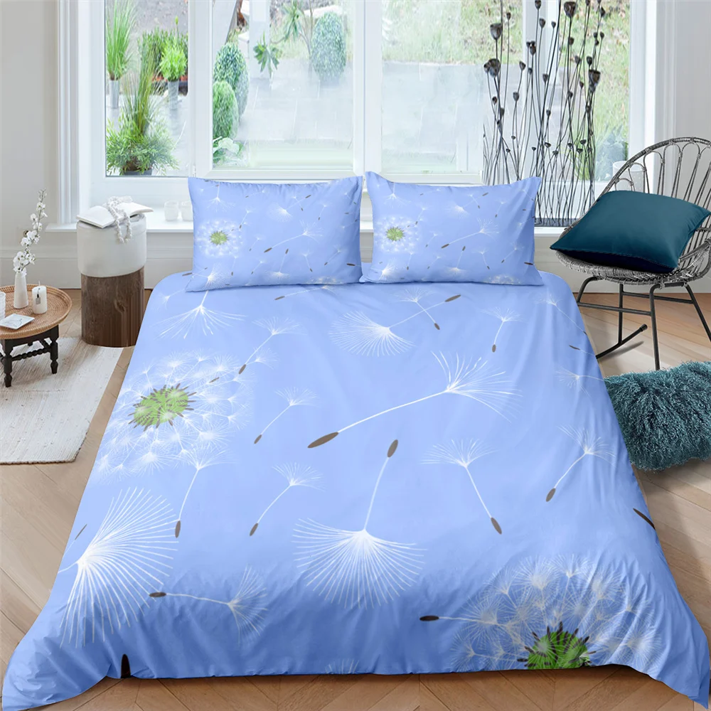 

Daisy Flowers 3D Reactive Printed Duvet Cover Pillowcase Retro Style Bedding Set Girls 90 Single Quilt Cover Home Textiles