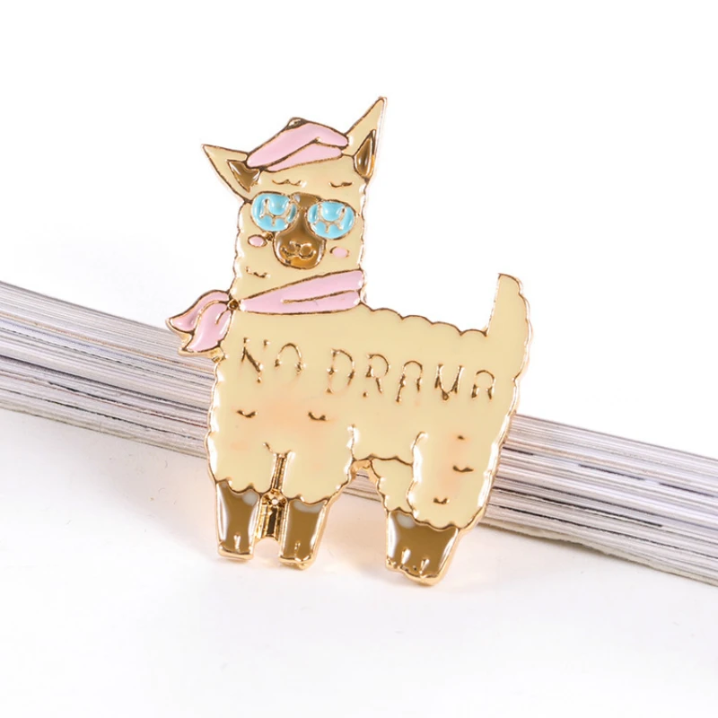 Новые модные аксессуары брошь Мультфильм Альпака моделирование простой