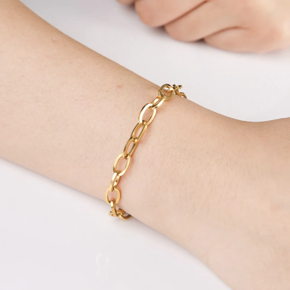 Нержавеющая сталь Skyrim золотой цвет браслет-цепочка сердце бисерные браслеты для