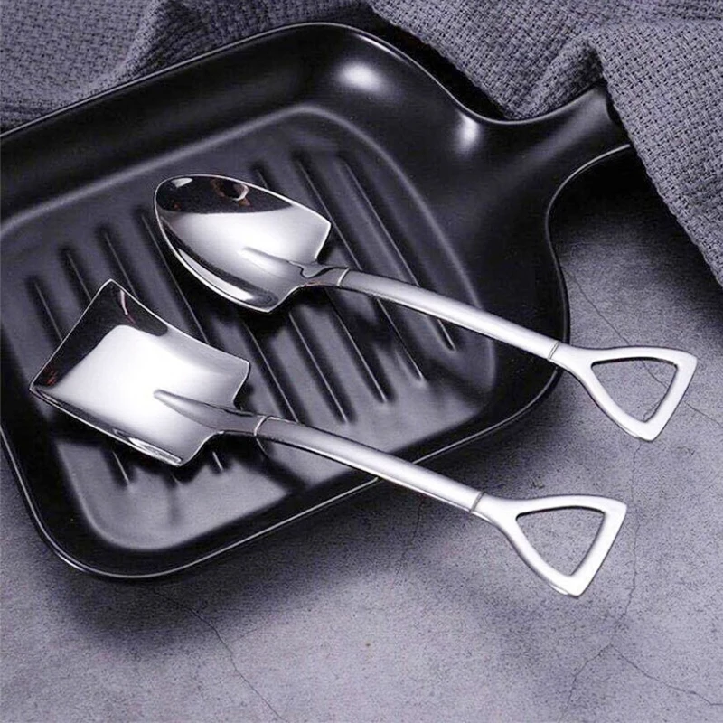 Креативная кофейная ложка в стиле ретро десертная из нержавеющей стали для